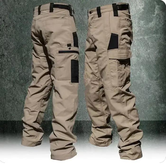 Pantalon cargo tactique imperméable résistant pêche chasse - Multi-poches homme outdoor durable