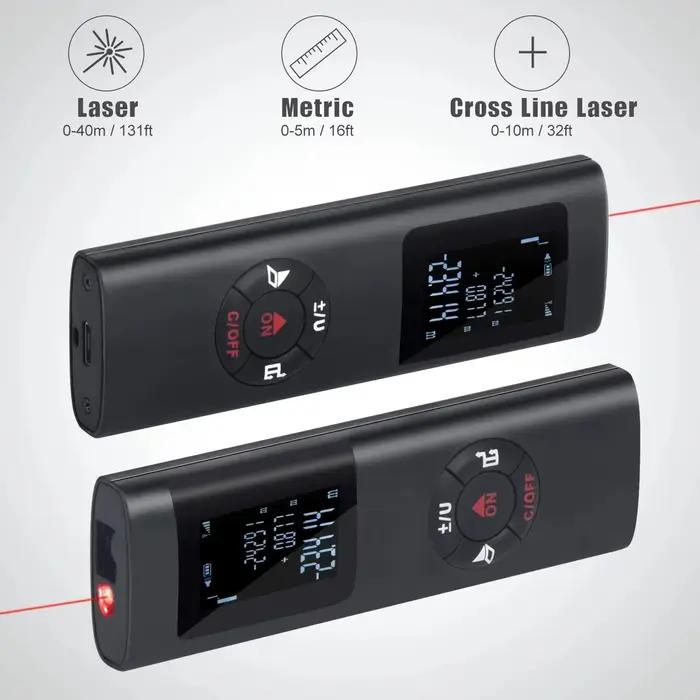 Mini télémètre laser intelligent rechargeable USB - Mesure 40/60 mètres portable pour pêche
