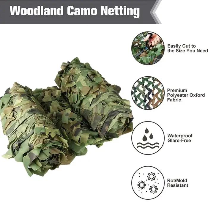 Filet camouflage pêche 10x1.5m - Protection discrète pour poste de pêche et observation
