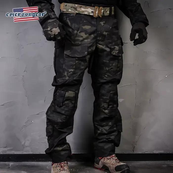 Pantalon tactique Emerson G3 camouflage pour homme - Pêche, chasse, devoir, cargo de tir professionnel