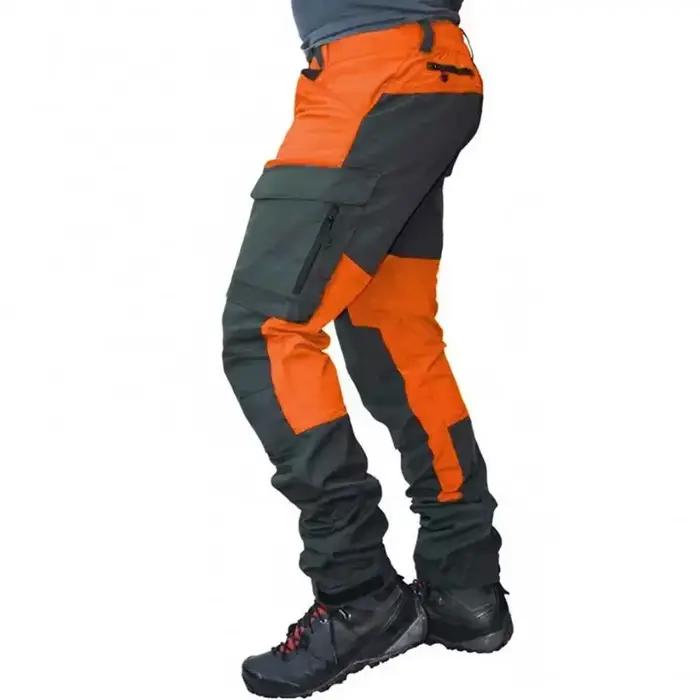 Pantalon cargo slim printemps homme - Multi-poches patchwork - Pêche camping sport outdoor