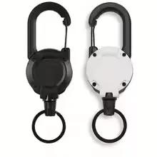 Porte-badge rétractable extensible avec mousqueton robuste pour clés, sacs et équipement de pêche