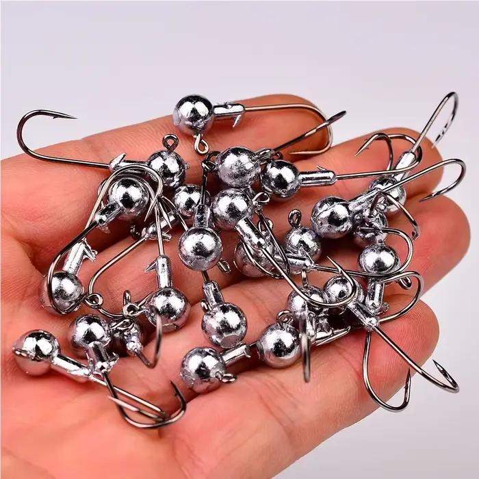 Leurre de pêche jig head avec hameçon de 1g à 20g pour leurres souples et crankbait