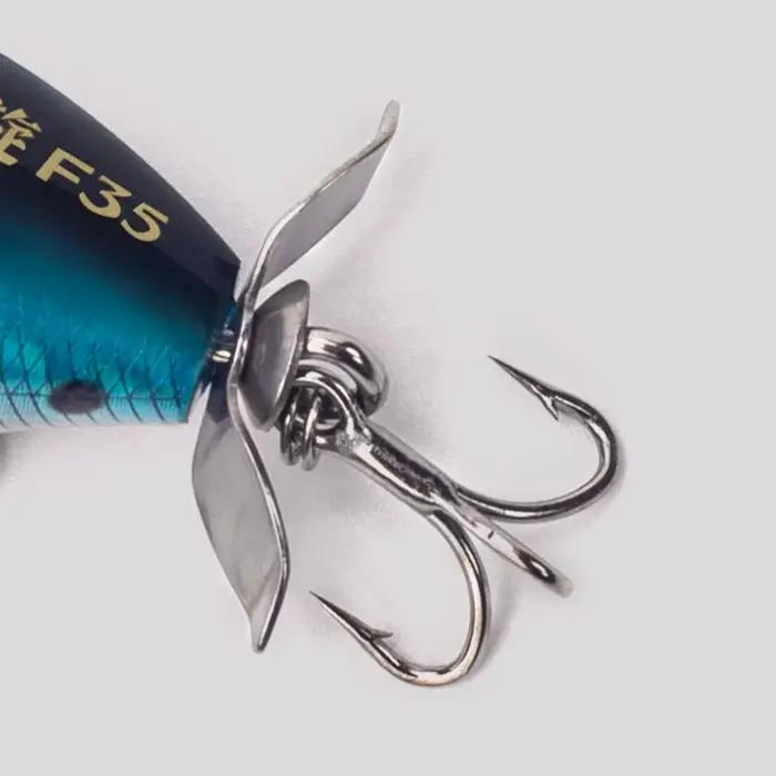 Leurre flottant Kingdom Propeller 35mm 5.4g - popper topwater pour truite brochet perche pêche en surface