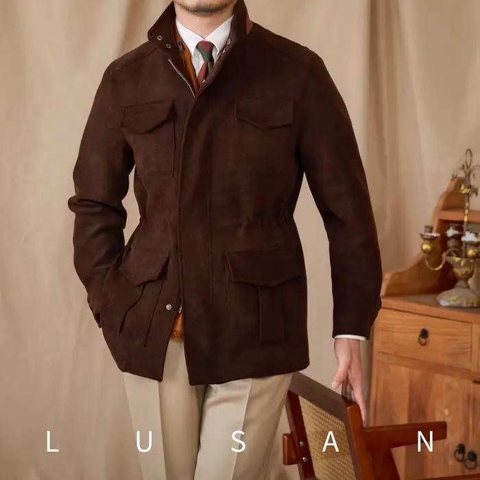Veste M65 élastique pêche outdoor - Multi-poches vintage khaki - Veste de chasse automne hiver