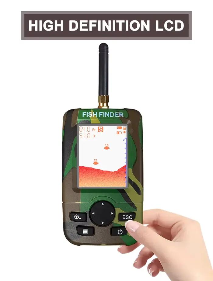 Sonar portable intelligent pêche main étanche détecteur poissons sans fil pour bateau kayak avec transducteur
