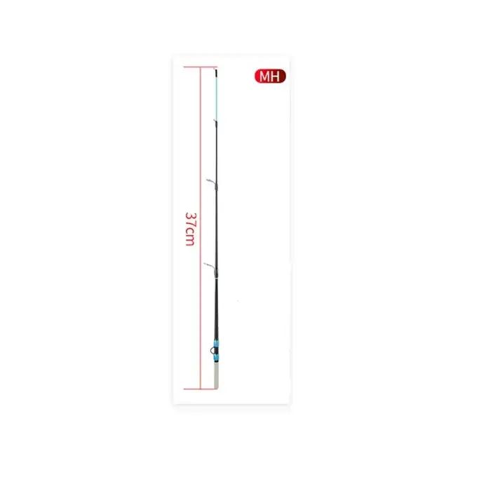 Canne hiver glace 2 brins 52cm ultra-légère spinning pêche blanche design compact pêche sur glace
