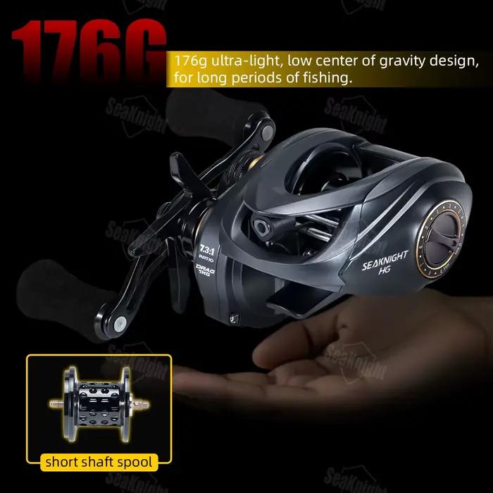 Moulinet pêche FALCAN IV SeaKnight 176g ultraléger 7KG carbone 10+1BB baitcasting 7.3:1 8.1:1