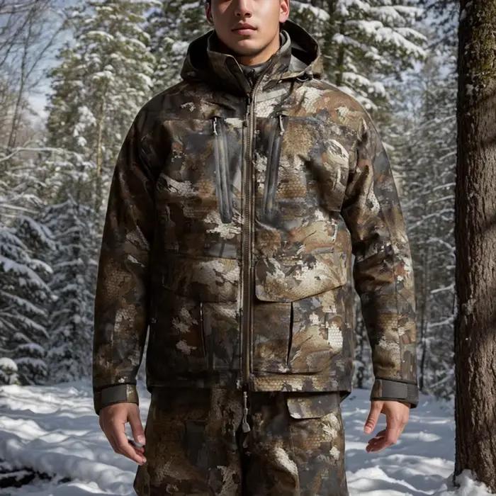 Veste camouflage pêche hiver homme Hudson - Imperméable isolée chasse extérieur - Protection thermique camouflage