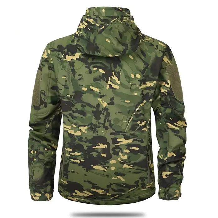 Veste tactique shark skin softshell multicam imperméable polaire pour pêche outdoor grande taille