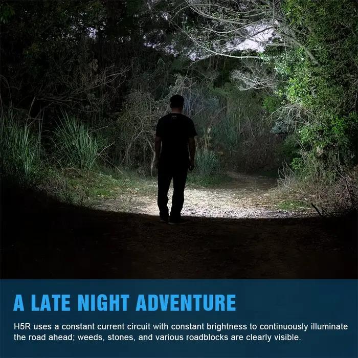 Lampe frontale Trustfire H5R rechargeable USB 600lm pour pêche, chasse et camping