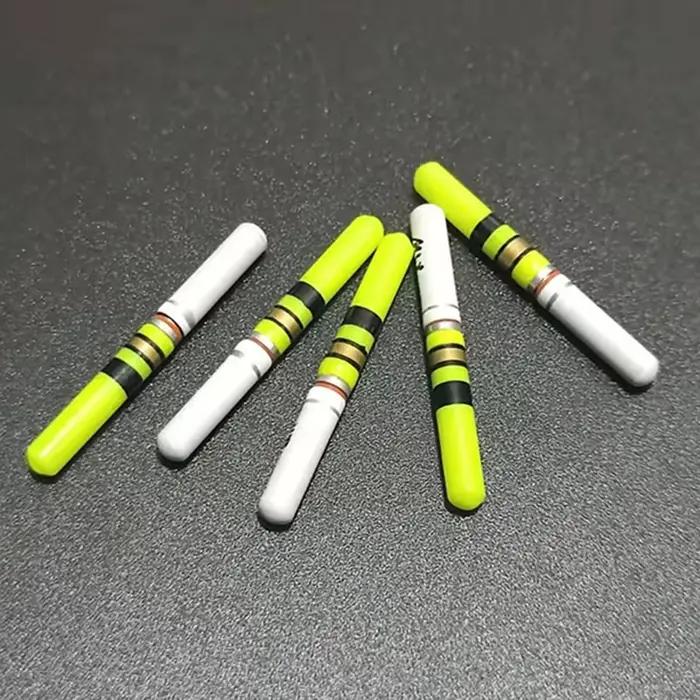 Lot de 5 bâtons lumineux vert et rouge pour pêche de nuit, lampe LED CR322, accessoire