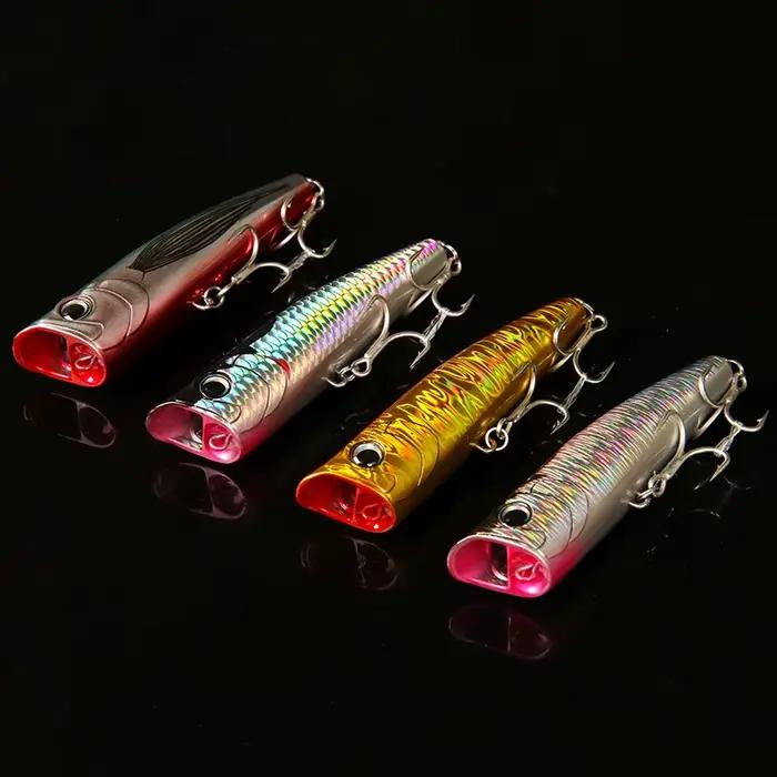 Popper topwater LETOYO 8.5-30g flottant - Leurre dur surface pour bar, perche et brochet