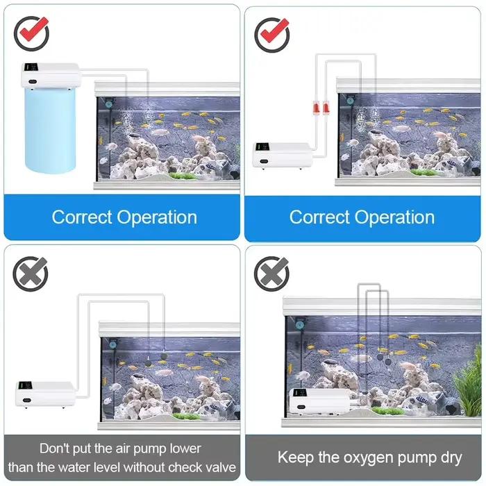 Pompe à oxygène USB pour aquarium - Rechargeable portable silencieuse pour pêche extérieure