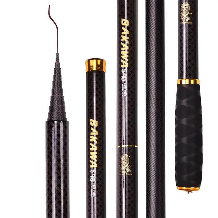 Canne carbone ultra-légère BAKAWA 1.8-7.2m portable pour rivière - Adultes et enfants