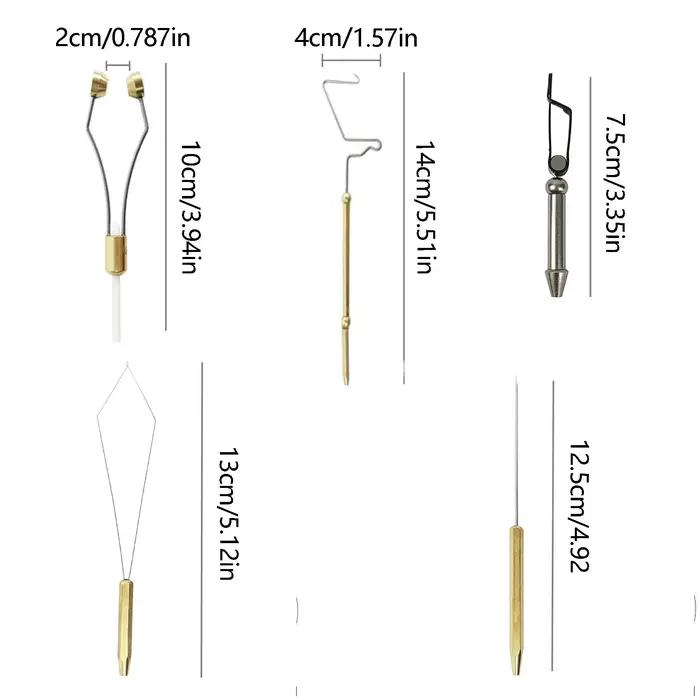 Kit d'outils de montage de mouches Aventik : Porte-bobine, pince coupante, aligneur de poils et accessoires
