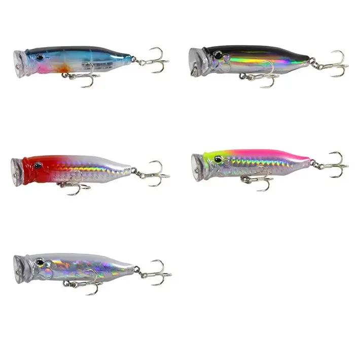 Leurre Popper Topwater 7cm 9.4g - Nouveau Leurres Dur Appât Crankbait pour la Pêche de la Perche