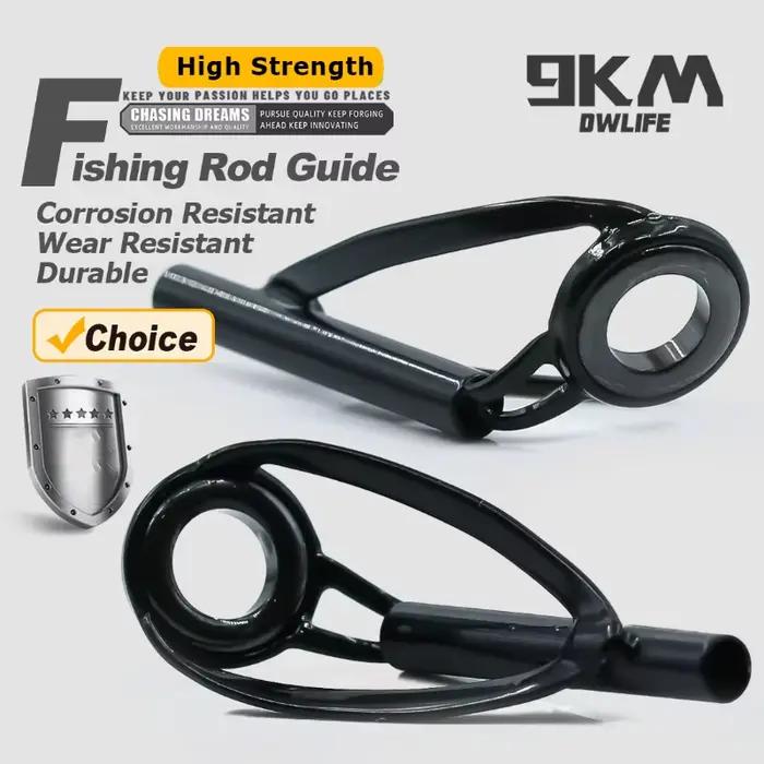 Kit réparation anneaux canne pêche céramique inox résistant eau douce mer remplacement guide fil