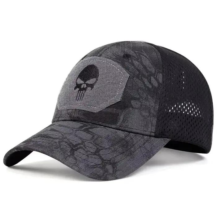 Casquette Militaire Camouflage à Carreaux - Protection Soleil Maillée Sport Outdoor Pêche