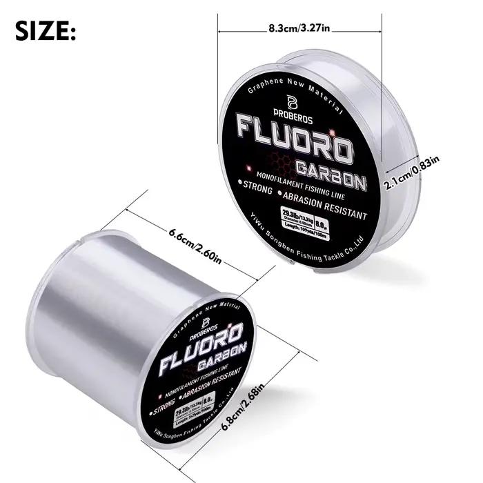 PROBEROS fluorocarbone 300/500m - Fil nylon fibre carbone souple leader coulée pêche mouche