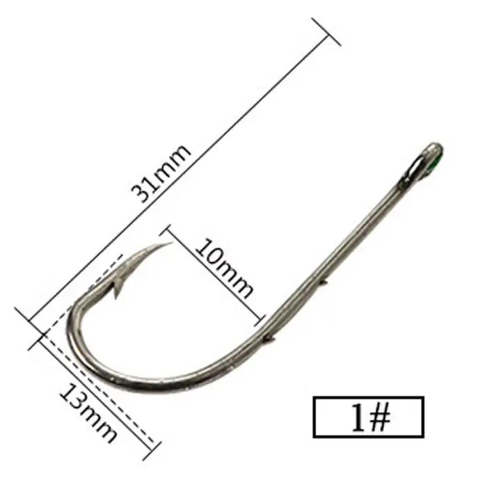 Ligne acier anti-morsure FLYSAND avec hameçon #1 et émerillon 50LB 20 pièces