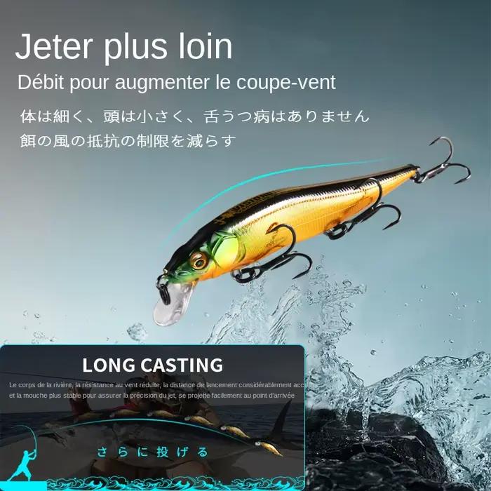 Leurre pêche aux leurres jerkbait Minnow Wobbler BEARKING 10g pour prédateurs qualité professionnelle