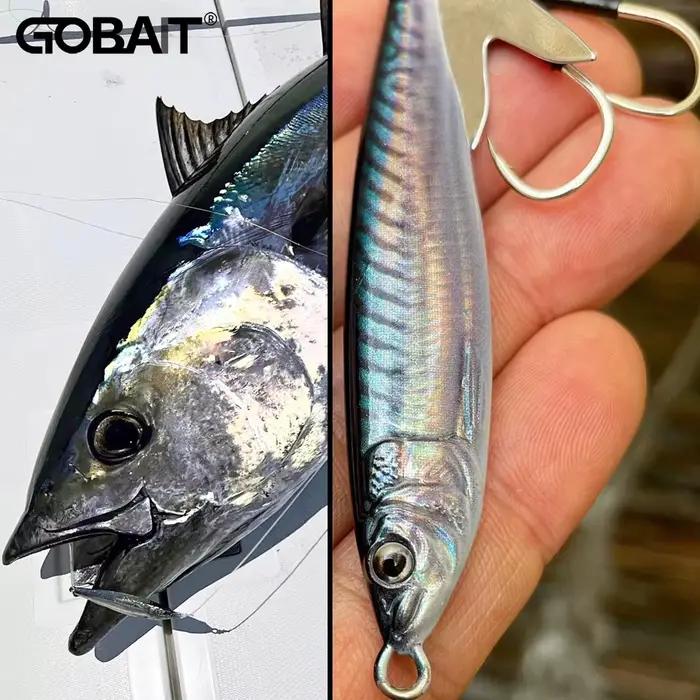 Leurre métal jig GOBAIT 20-40g avec œil 3D laser - spinner spoon vibrant pour pêche spinning