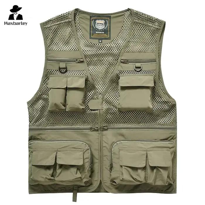 Veste cargo pêche chasse 16 poches 6XL imperméable séchage rapide randonnée escalade