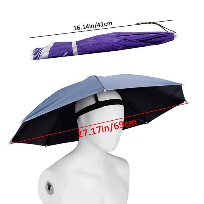 Chapeau parapluie portable pêche pliable universel imperméable protection solaire camping extérieur