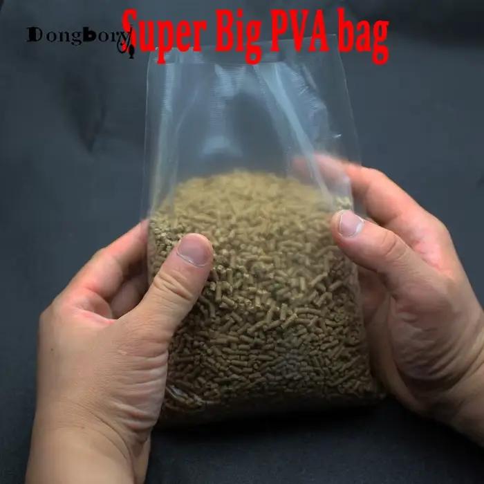 50 Sacs PVA Solubles Eau 15x20cm Grand Format Amorçage Carpe Pêche Accessoires