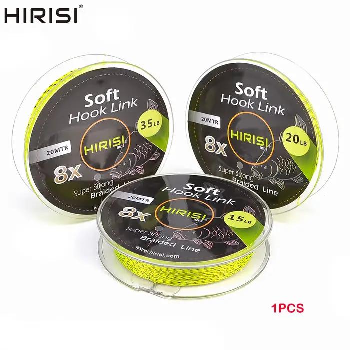 Hirisi Bas de Ligne Plombé 8 Brins 20m pour Pêche à la Carpe, Rigs et Montages