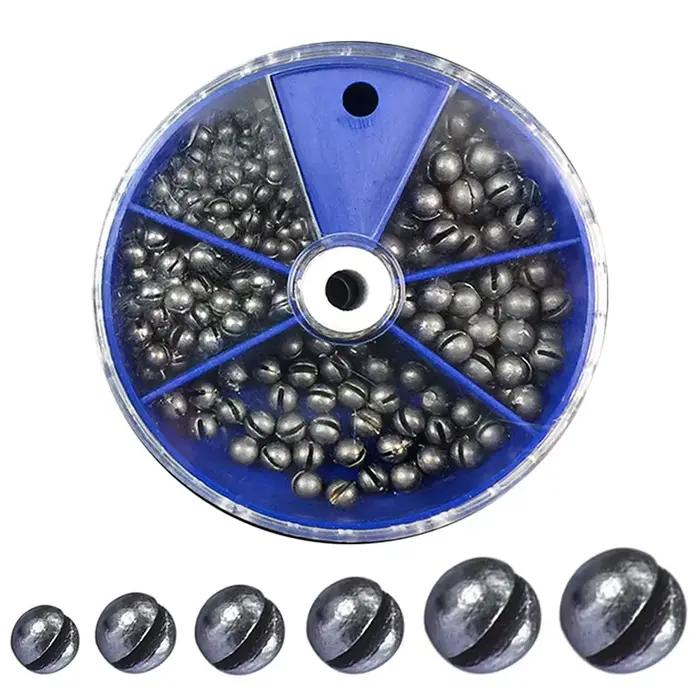 Set de plombs de pêche à mors ouverts pour brochets et truites de rivière, plombs de pêche robustes pour eau salée et pêche à la canne, idéal pour les pêcheurs amateurs et experts