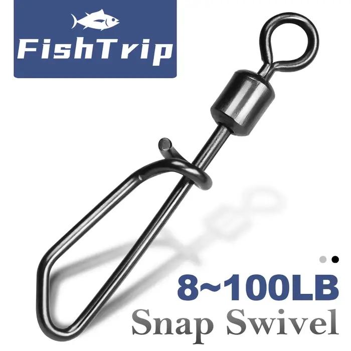 Émerillons snap FishTrip 10 à 100PCS pour montages hélicoptère lead clip pêche au feeder
