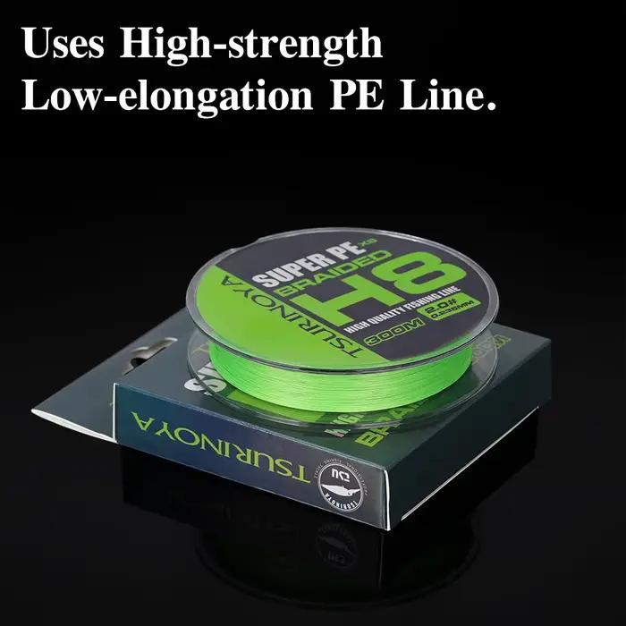 Ligne de pêche PE tressée 8 brins TSURINOYA H8, 300m 14-50LB, idéale pour le lancer ultra-long