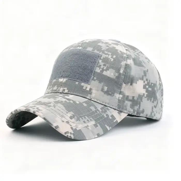 Casquette camouflage pêche tactique unisexe - Chasse camping réglable magic tape quotidien