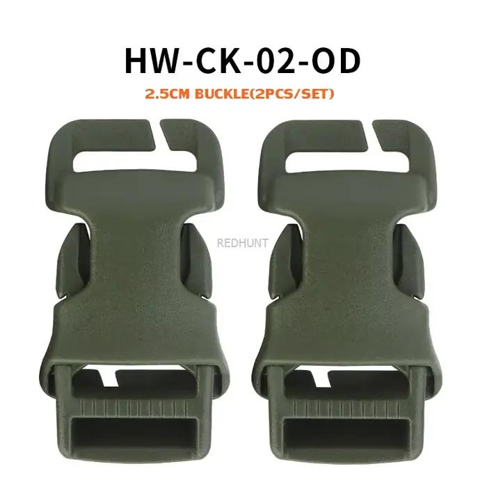 2 boucles tactiques QASM 2.5CM pour sac de pêche - Libération rapide sécurisée pour usage intensif
