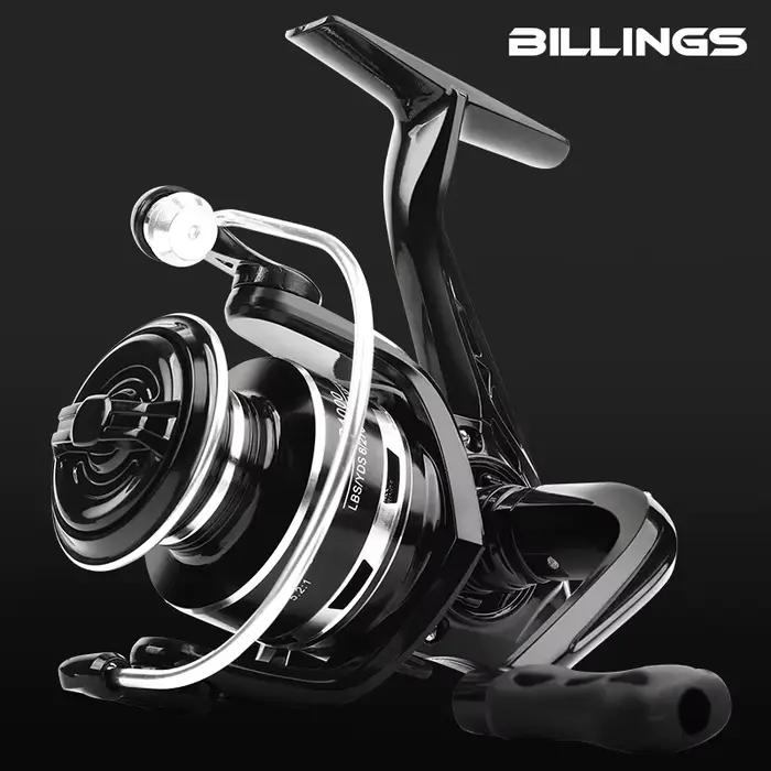 Moulinet spinning BILLINGS AC1000-7000 avec bobine métal - Drague 10kg et rocker pliable