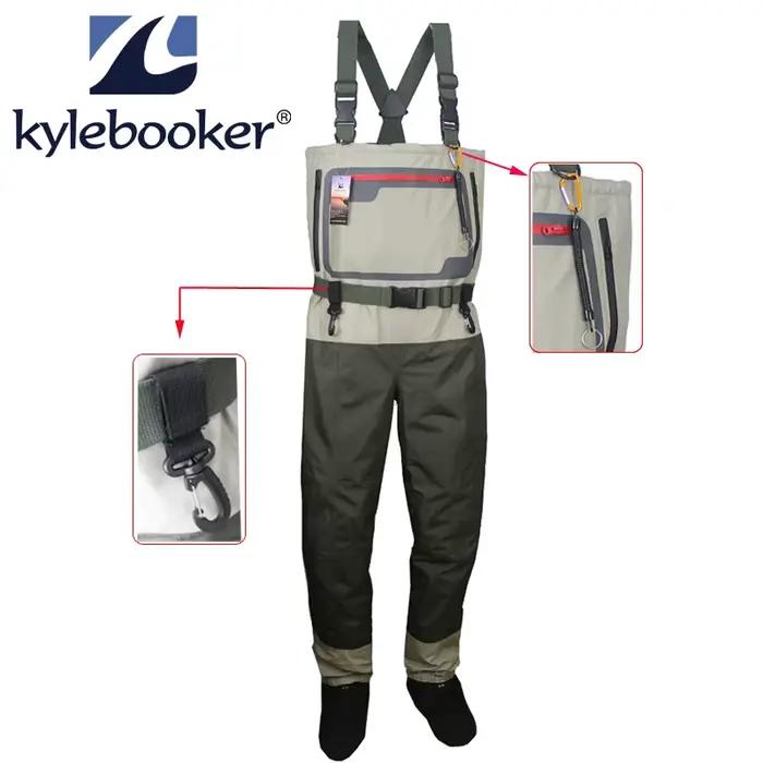 Waders de pêche respirants homme convertible léger pantalon cuissardes pour pêche à la mouche