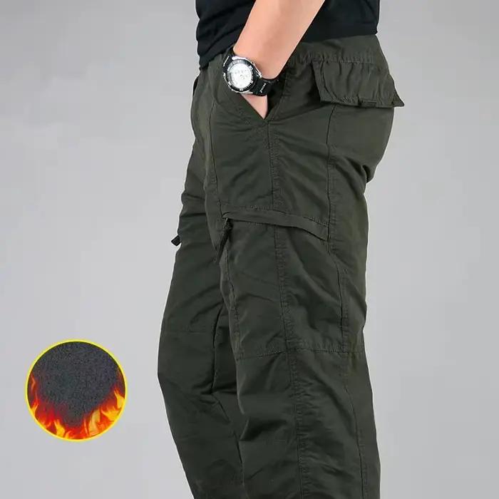 Pantalon cargo polaire tactique homme hiver 3XL pour pêche par grand froid coréen