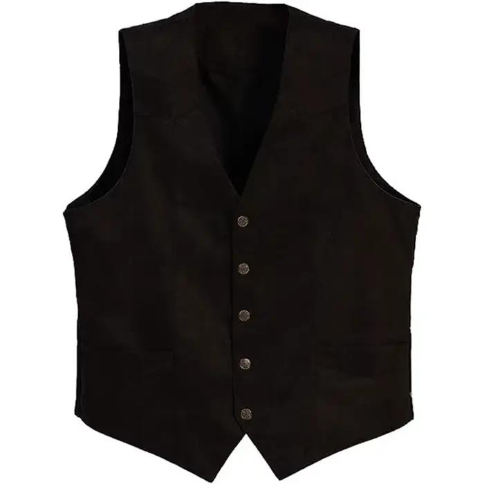 Veste gilet sans manches pour homme vintage, coupe cintrée et ourbe bas pour pêche en extérieur