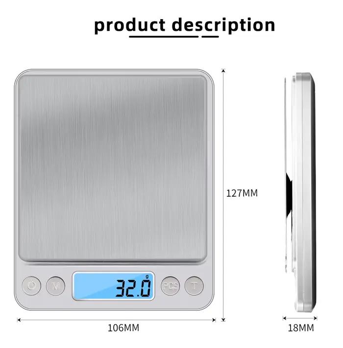 Balance électronique 3000g 0.1g précision pêche cuisine pesée appâts LCD 3kg