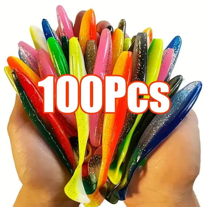Leurre souple pêche leurre set 55 65 75mm pour bass et carpe avec appât silicone articulé