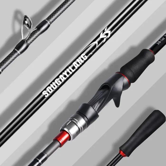 Canne leurre Sougayilang 1.8m 2.1m spinning casting carbone poignée EVA pêche carnassiers mer rivière