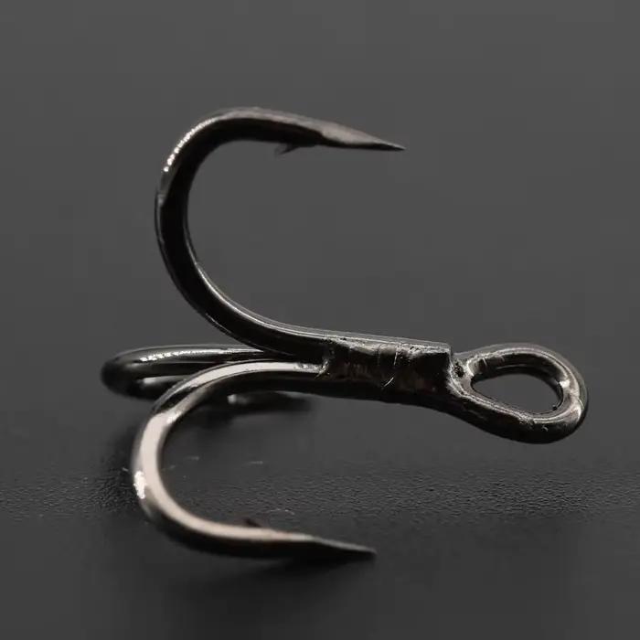 Hameçons triples 6x forts en acier à haute teneur en carbone pour pêche en eau salée et douce 50 pièces occasion de pêche en bateau pour homme et femme