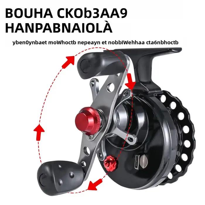 Moulinet LEOFISHING pour pêche sur glace - 4+1 roulements - Ratio 2.6:1 - Hiver spinning professionnel