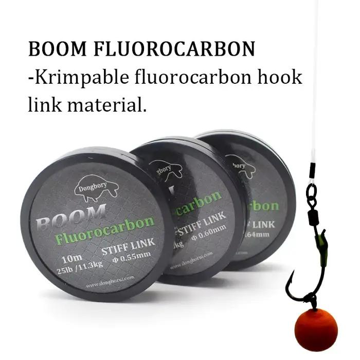 Bas de ligne fluorocarbone pour carpe rigide transparente pour montage chod rig et combi rig lac rivière réservoir d'étang pêche à la carpe