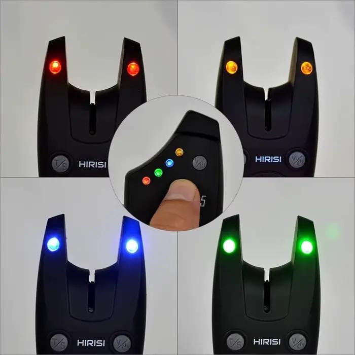 Kit alarme de touche sans fil waterproof Hirisi S5 pour pêche carpe avec indicateur