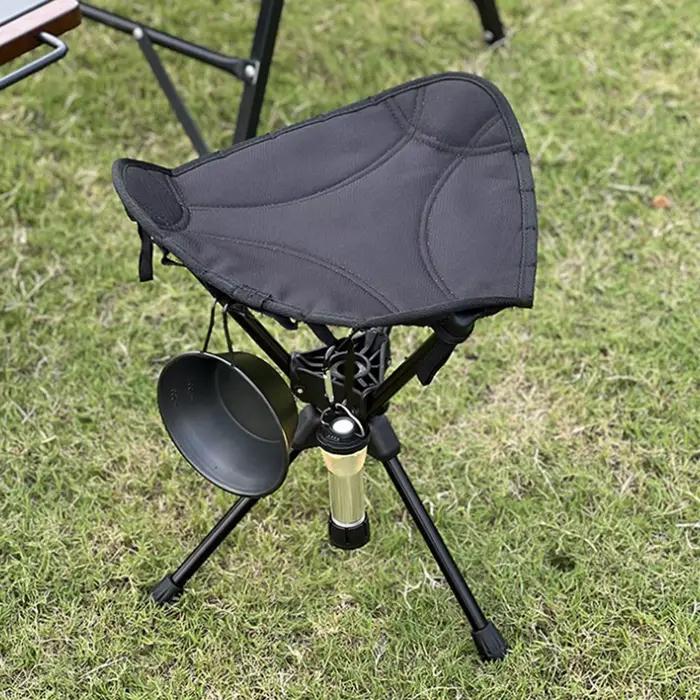 Chaise camping pivotante pliante multifonction - Siège randonnée pêche survie plage jardin extérieur