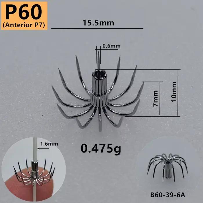 Hameçons à calmar 100/200 pièces acier inox - Hameçons couronne Egi avec griffes d'assistance pour pêche