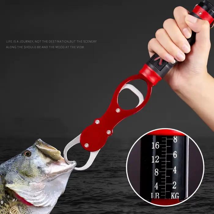 Pince de lippe portable pêche avec pèse-poisson intégré, grip en alliage d'aluminium pour saisir et peser le poisson